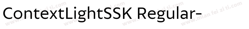 ContextLightSSK Regular字体转换